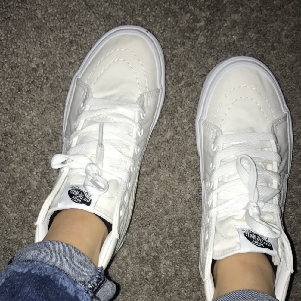 White high top Vans